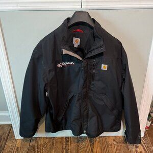 Carhartt Storm Defender Jacket Full Zip/Snap Logo Black Men Size XL (J162) READ